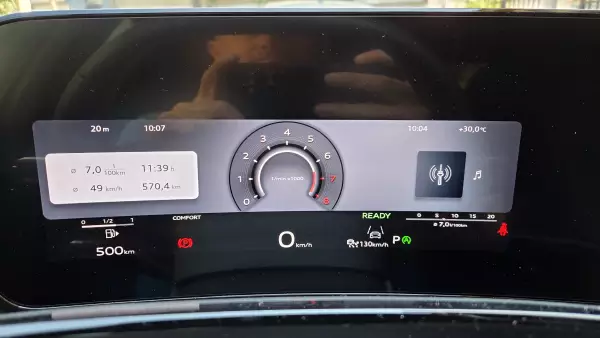 Audi Q3 11,9 inç dijital gösterge tablosu.