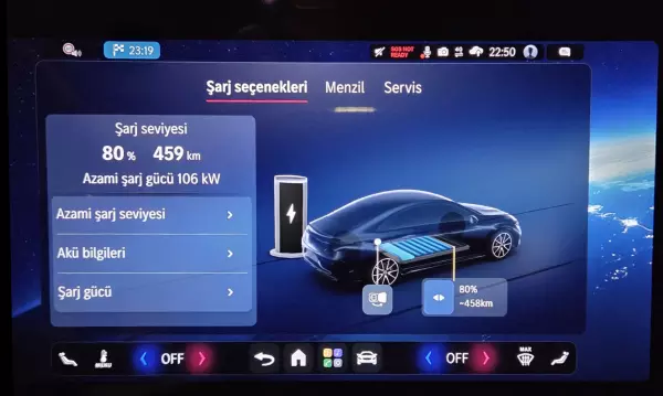 yeni Mercedes-Benz CLA multimedya ekranı